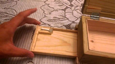wooden box  secret compartment youtube