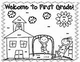 First Coloring Kindergarten School Getcolorings Color Pages sketch template
