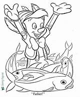 Pinocchio Fish Gepetto sketch template
