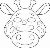 Mask Animal Jungle Templates Masks Printable Giraffe Template Paper Plate Kids Zoo Safari Coloring Crafts Pages Animals Cutouts Color Wild sketch template