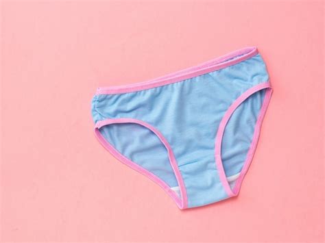 Premium Photo Blue Panties On Pink