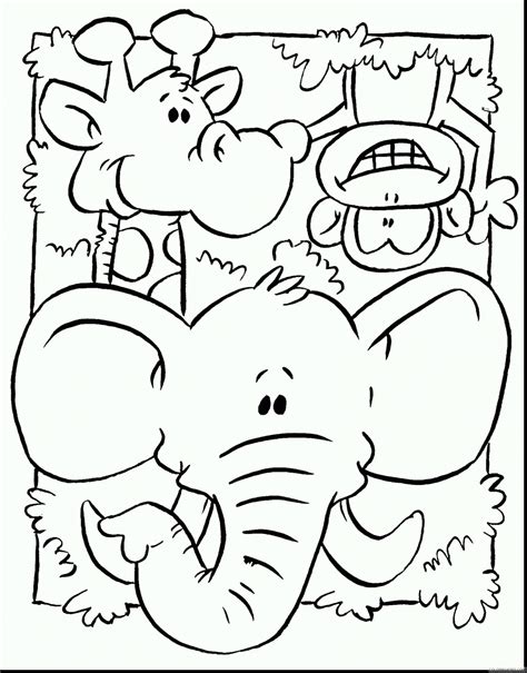 jungle coloring pages nature jungle animal printable