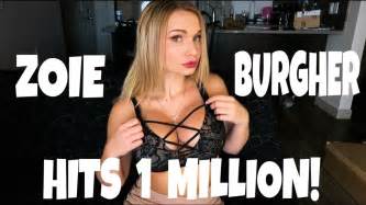 zoie burgher hits 1 million nudesat1mill youtube