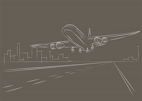 drawing   plane   illustrations royalty  vector