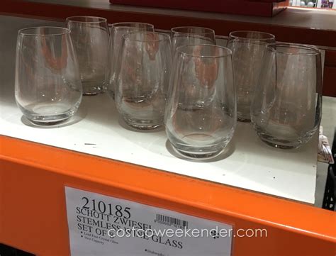 Schott Zwiesel Stemless Wine Glasses 8 Pieces Costco Weekender