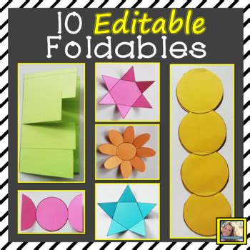 editable foldable templates  tiarras teaching techniques tpt