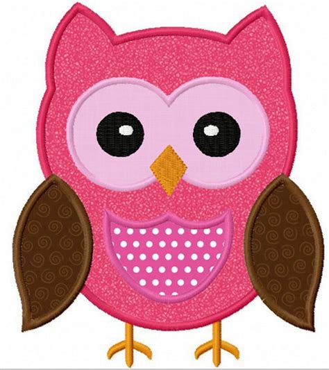 instant  owl applique machine embroidery designowl etsy