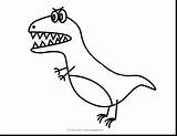 Rex Drawing Cute Dinosaur Cartoon Getdrawings Paintingvalley Coloring sketch template