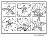 Coloring Summer Pages Cool Kids Holiday Seashells Pdf Crafts Shells Sun Modern sketch template
