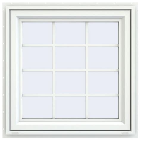 jeld wen        series awning vinyl window  grids white thdjw