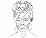 Bowie David Pages Coloring sketch template