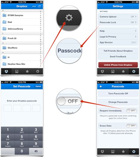 add extra security  dropbox  iphone  ipad  adding  passcode lock imore