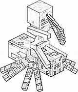 Minecraft Coloring Pages Print Zombie Spider Game Them Riding sketch template