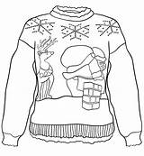 Sweater Maglione Pullover Colorare Chimney Weihnachts Ausmalbilder Nikolaus Weihnachtspullover Dach Natale Scribblefun sketch template