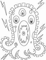 Monster Coloring Pages Electric Sheets Current Very Kids Furious Printable Books Popular sketch template