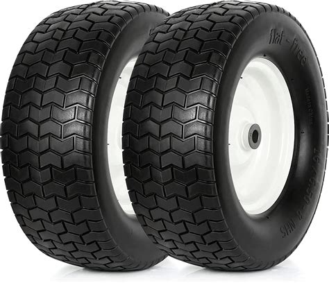 Buy Weize 16x6 50 8 Flat Free Lawn Mower Tires With Rim 16x6 5 8