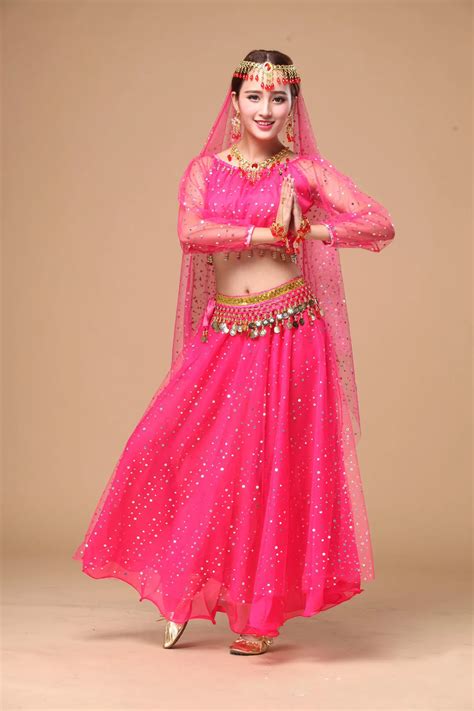 fashion women belly dance costume sets lady indian dance dress