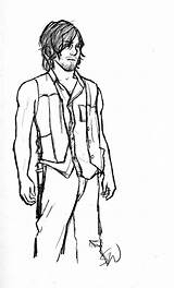 Daryl Dixon Drawing Pages Clipartmag Template Lineart Clipart sketch template