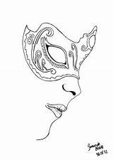 Mask Masks Drawing Coloring Drawings Venetian Pages Painting Venitian Sketches Venice Carnaval Carnival Smietana Bita Deviantart Colouring Masquerade Books Sketch sketch template