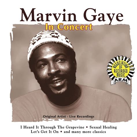 Music Legends Marvin Gaye In Concert Marvin Gaye