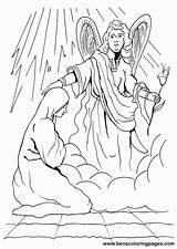 Coloring Annunciation Angel Mary Pages Printable Kids Popular Library Clipart sketch template