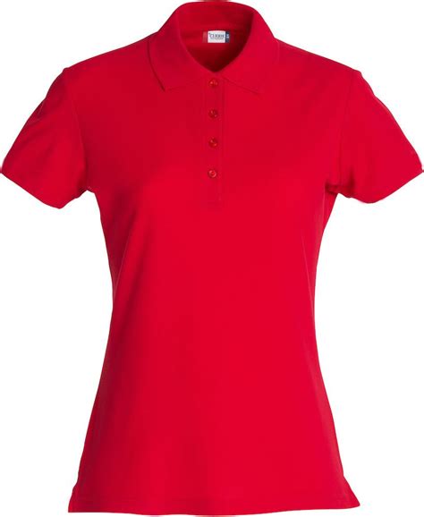 basic polo dames  rood goedkope poloshirts