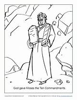 Moses Commandments Commandment Gave Sundayschoolzone Zone Laws Exodus Jesus sketch template