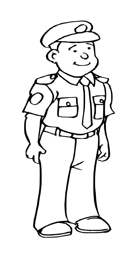 policeman coloring pages getcoloringpagescom