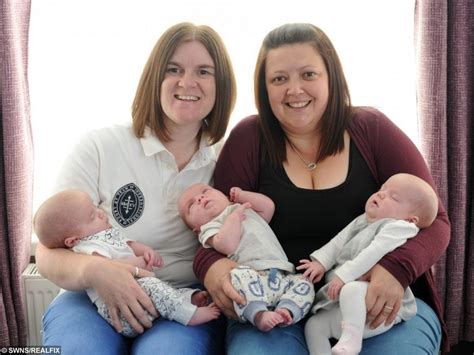 same sex couple give birth to triplets after four years of trying