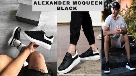 alexander mcqueen black trainers outfits    style alexander