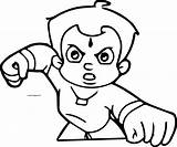 Coloring Bheem Chhota Fight Wecoloringpage Pages sketch template