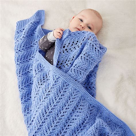 ravelry lacy knit baby blanket pattern  yarnspirations design studio