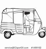 Tuk Rickshaw Clipart Illustration Perera Lal Royalty Illustrationsof sketch template