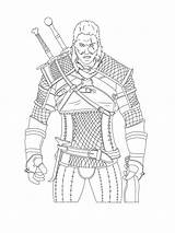 Witcher Geralt Rivia Artstation sketch template