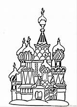 Coloring Russia Pages Russian Moscow Printable Architecture Kids Center Color Countries Coloringpages101 Drawing Cathedral Castle Christmas Basil Dolls Print Colouring sketch template