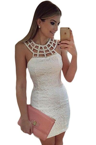 caged round neck lace white fitted midi dress online store for women