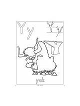 Yak Letter Ws School First Activities Coloring Lesson Preschool Plan Worksheets Printable Alphabet sketch template