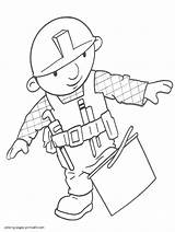 Builder Bob Coloring Pages Printable Boys sketch template