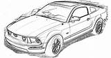 Mustang Ford Coloring Pages Car 2009 Cars Cobra Automotive sketch template