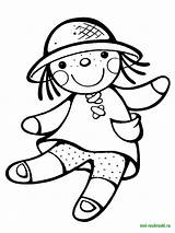 Coloring Pages Dolls Doll Printable Girls sketch template