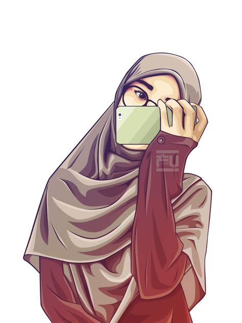 pin  hijab vector