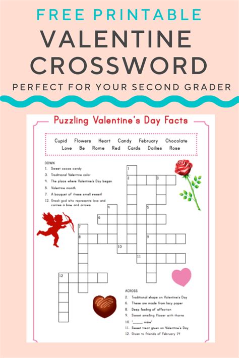 valentine crossword puzzles printable printable crossword puzzles