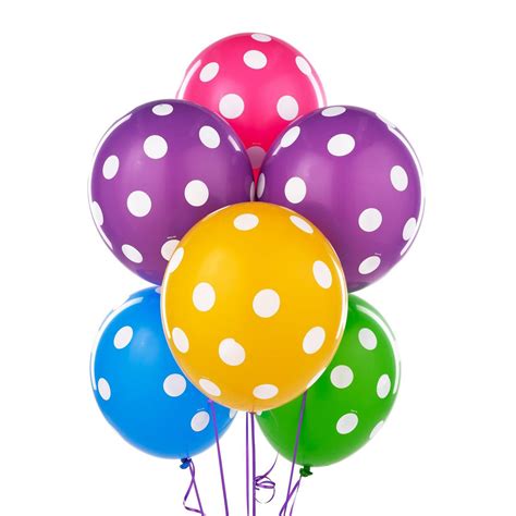 polka dot balloons party favors ideas