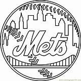 Mets York Logo Coloring Pages Sports Color Mlb Coloringpages101 Getcolorings Print Search sketch template