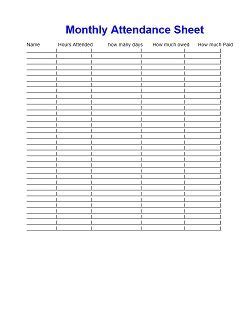 attendance sheet templates