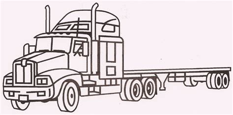 flatbed truck coloring page coloring pages