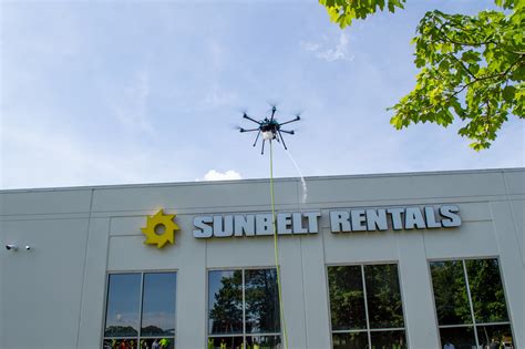 lucid drone technologies partners  sunbelt rentals  provide drones  exterior cleaning