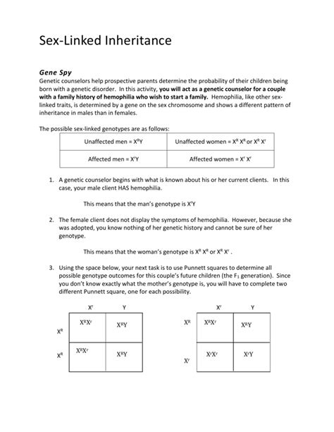 worksheet genetics x linked genes worksheet grass fedjp worksheet