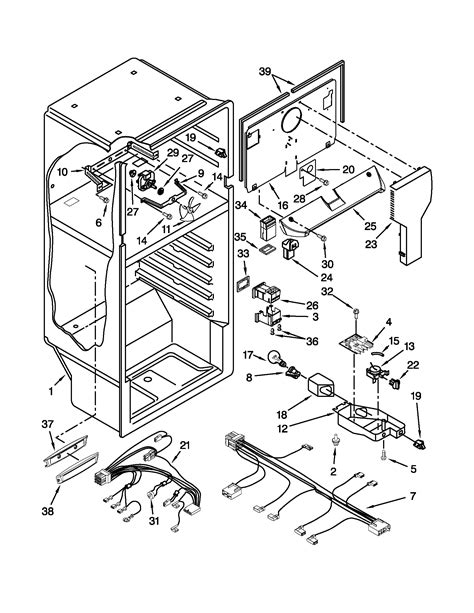liner parts diagram parts list  model wrxngmbb whirlpool parts refrigerator parts