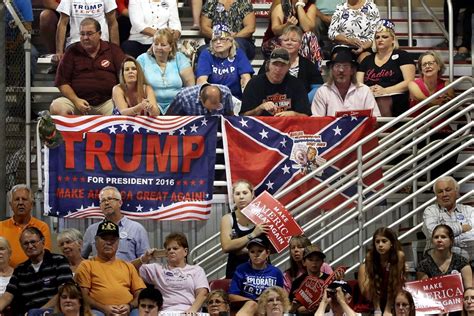 As Trump Rises So Do Some Hands Waving Confederate Battle Flags The